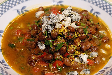 ブラック・カリプソ豆のスープ